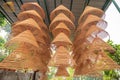 Burning incense coils at A-ma temple Royalty Free Stock Photo