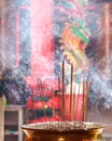 Burning incense joss sticks Royalty Free Stock Photo