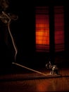 Burning incense stick Royalty Free Stock Photo