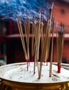 Burning incense sticks Royalty Free Stock Photo