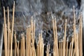 Burning incense sticks Royalty Free Stock Photo