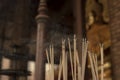 Burning incense to make a wish This is normal for Buddhists. Sometimes I may not make a wish but as a point of worship Royalty Free Stock Photo