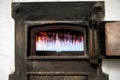 Burning jets in an old bakery oven Royalty Free Stock Photo