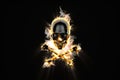 Burning Jolly Roger. Royalty Free Stock Photo