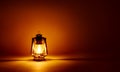 Burning kerosene lamp background Royalty Free Stock Photo