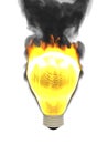 Burning lamp