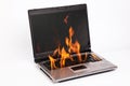 Burning Laptop Royalty Free Stock Photo