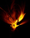 Burning lava or dynamic plasma rushing emotionally from hearth.