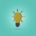 A burning light bulb isometric icon. Simple color vector of science icons for ui and ux, website or mobile application Royalty Free Stock Photo