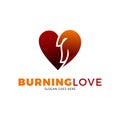 Burning Love Icon Vector Logo Template Illustration Design Royalty Free Stock Photo