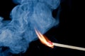Burning match Royalty Free Stock Photo