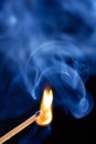 Burning Match Royalty Free Stock Photo