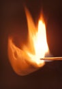 Burning match Royalty Free Stock Photo