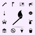 burning match icon. Fireman icons universal set for web and mobile