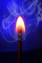 Burning Match Royalty Free Stock Photo