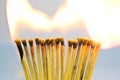 Burning matches background Royalty Free Stock Photo