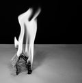 Burning matches house - games with fire ends with accident Royalty Free Stock Photo