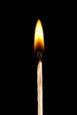 Burning matchstick