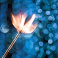 Burning matchstick close up Royalty Free Stock Photo