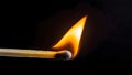 burning matchstick Royalty Free Stock Photo