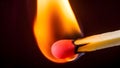burning matchstick Royalty Free Stock Photo