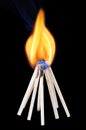 Burning matchsticks