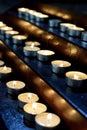 Burning memorial candles Royalty Free Stock Photo