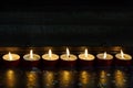 Burning memorial candles Royalty Free Stock Photo