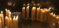 Burning memorial candles Royalty Free Stock Photo