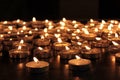 Burning memorial candles Royalty Free Stock Photo