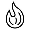 Burning metabolism icon, outline style