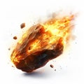Burning Meteorite in Fiery Descent. Generative ai