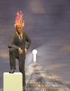 Burning Mind Businessman