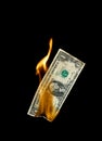 Burning Money Royalty Free Stock Photo