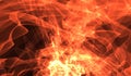 Burning orange hot energy animated ,Fire Particles over black background