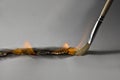 Burning paintbrush Royalty Free Stock Photo