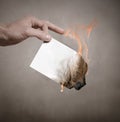 Burning paper Royalty Free Stock Photo