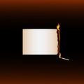Burning paper end burning match Royalty Free Stock Photo