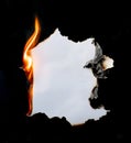 Burning paper Royalty Free Stock Photo