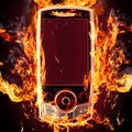 Burning phone