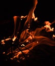 Burning power filmed on high speed cinema camera. Flames from hell. Fire spark background Royalty Free Stock Photo