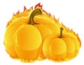 Burning pumpkins