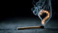 The Burning Question: Smoke Signal from an Extinguished Match Royalty Free Stock Photo