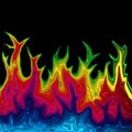 Burning rainbow background Royalty Free Stock Photo