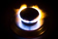 The burning ring on a metal background Royalty Free Stock Photo