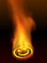 Burning smiley icon Royalty Free Stock Photo