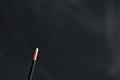 Burning and smoking incense, on a black background. Royalty Free Stock Photo