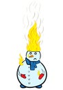 The burning snowman