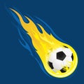 Burning soccer ball