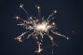 Burning sparkler firework bengal light. space for text. burning Royalty Free Stock Photo